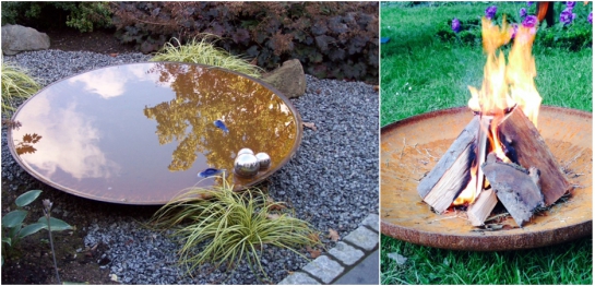 Wasserschale aus Cor-Ten-Stahl