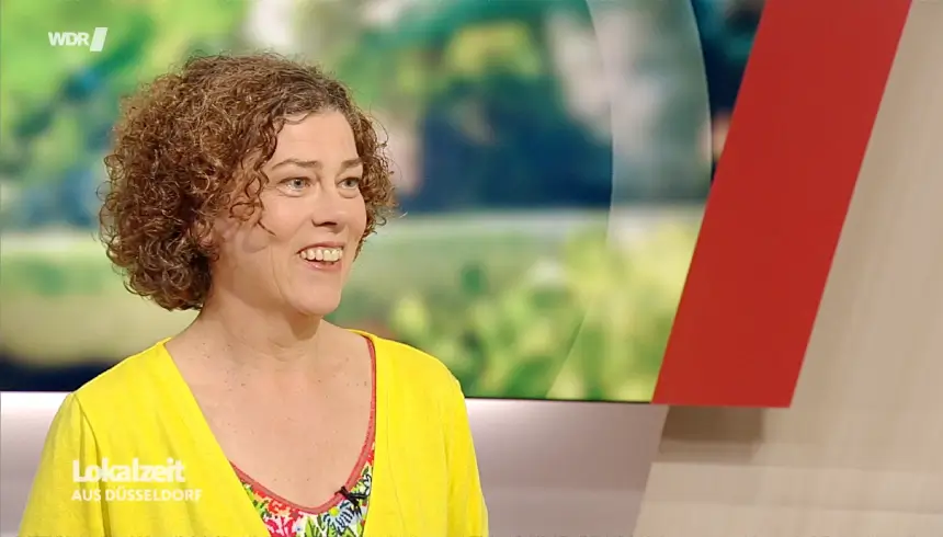 Melanie Unterberg bei der WDR Lokalzeit Düsseldorf